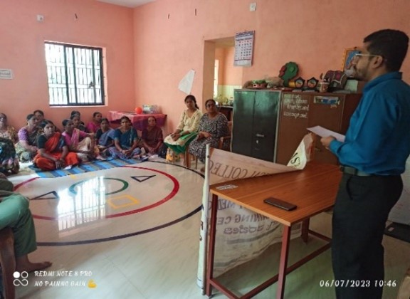 Community members at health camp