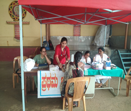 Health camp at Durga Parameshwari Temple
