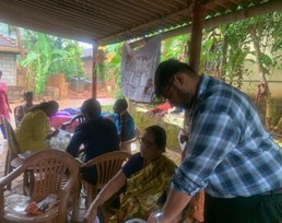 Community members at health camp
